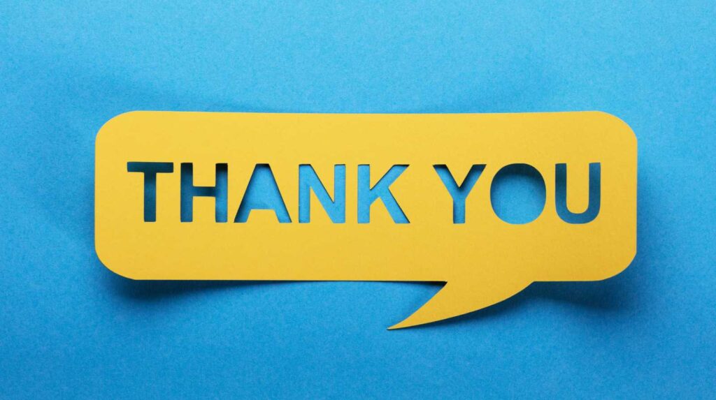 Thank You for Your Generosity